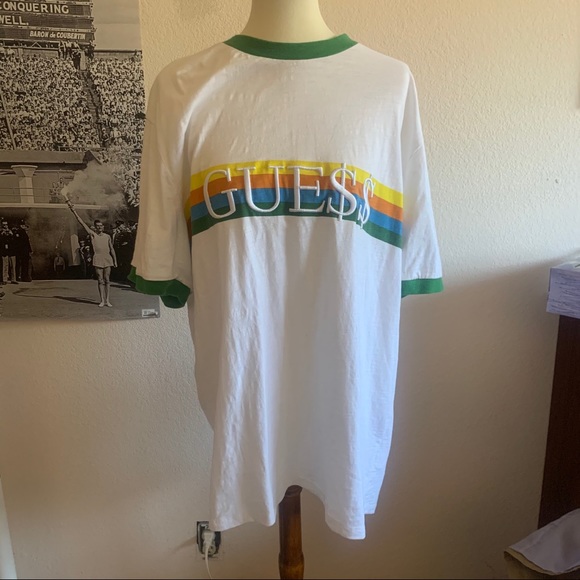 SOLD ASAP Rocky x Guess Ringer Tee Green Unisex - Picture 1 of 6